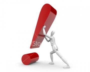 point exclamation