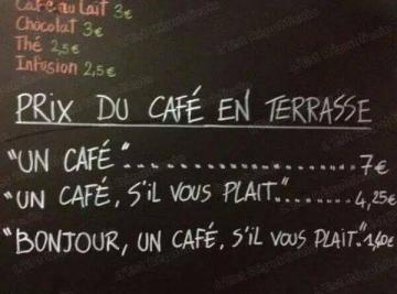 un cafe sil vous plait